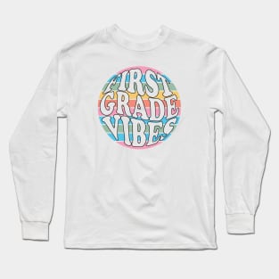 first grade vibes school design Long Sleeve T-Shirt